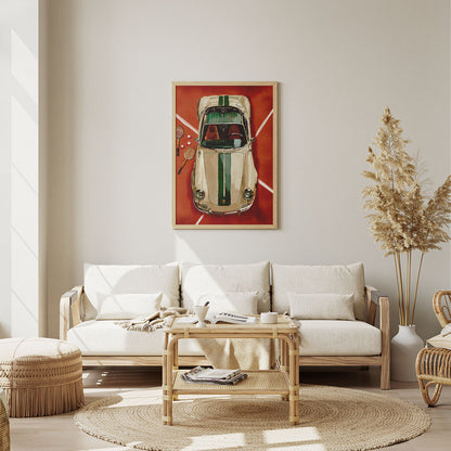 Flex Designs Poster Vintage Porsche Tennis Club 11 x 17" Home Goods - Designer  Poster