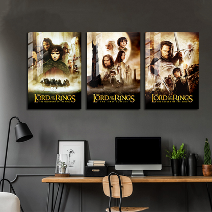 The Lord of the Rings Trilogy Metal Poster Set