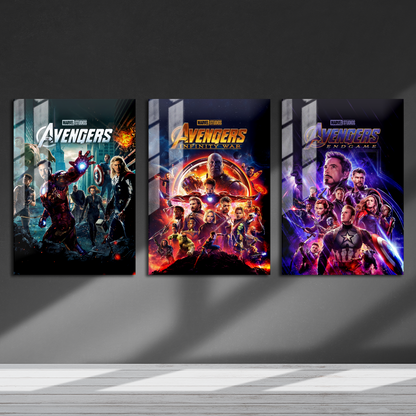 Marvel Avengers MCU Metal Poster Set