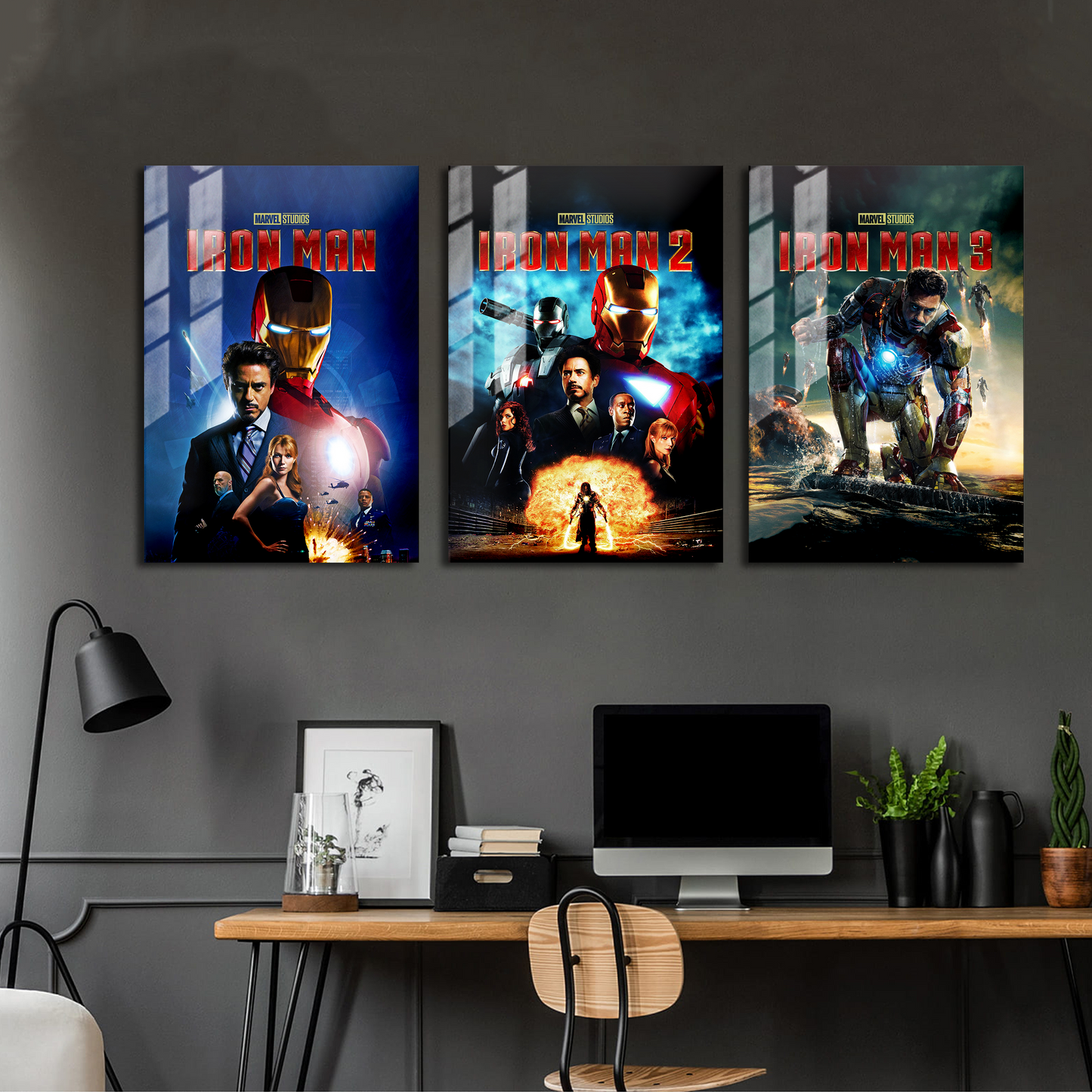 Iron Man MCU Trilogy Poster Set