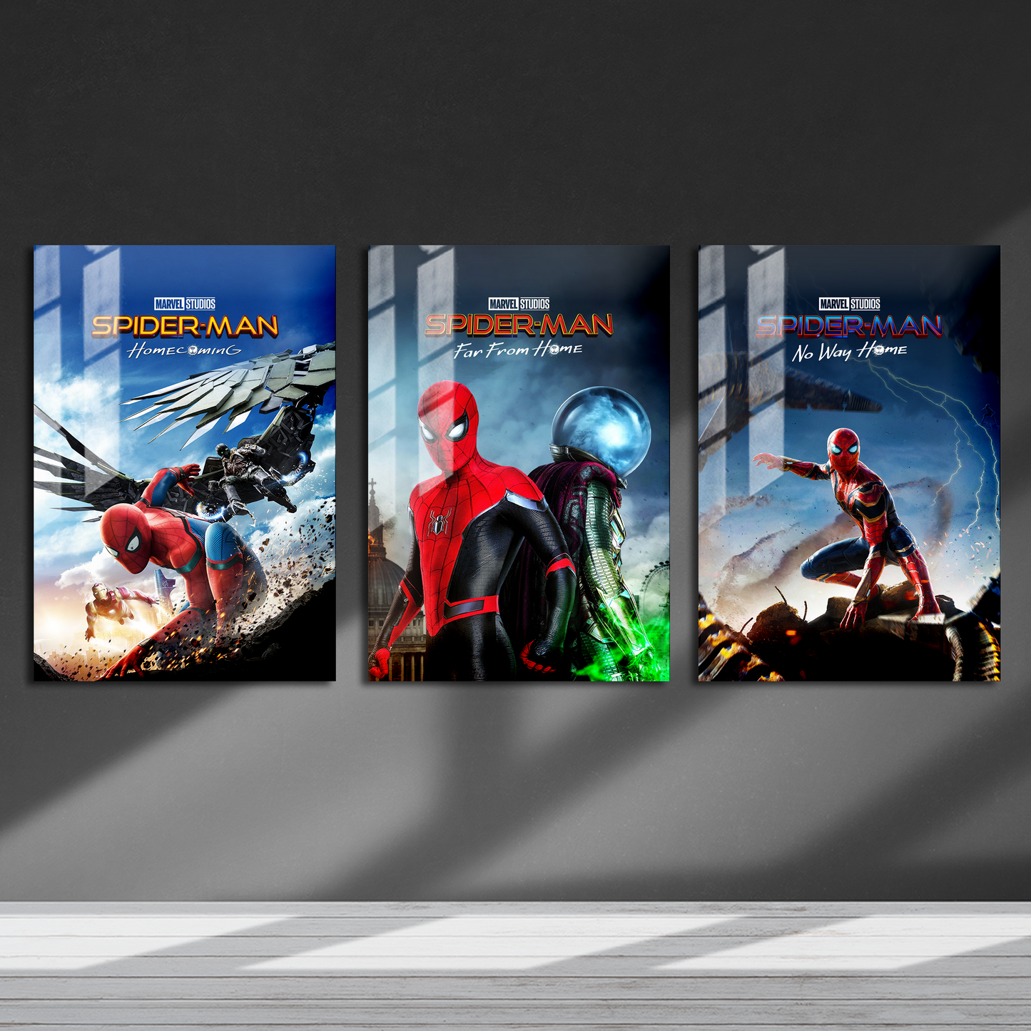 Spiderman MCU Trilogy Poster Set