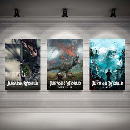 Jurassic World Classic Trilogy Poster Set