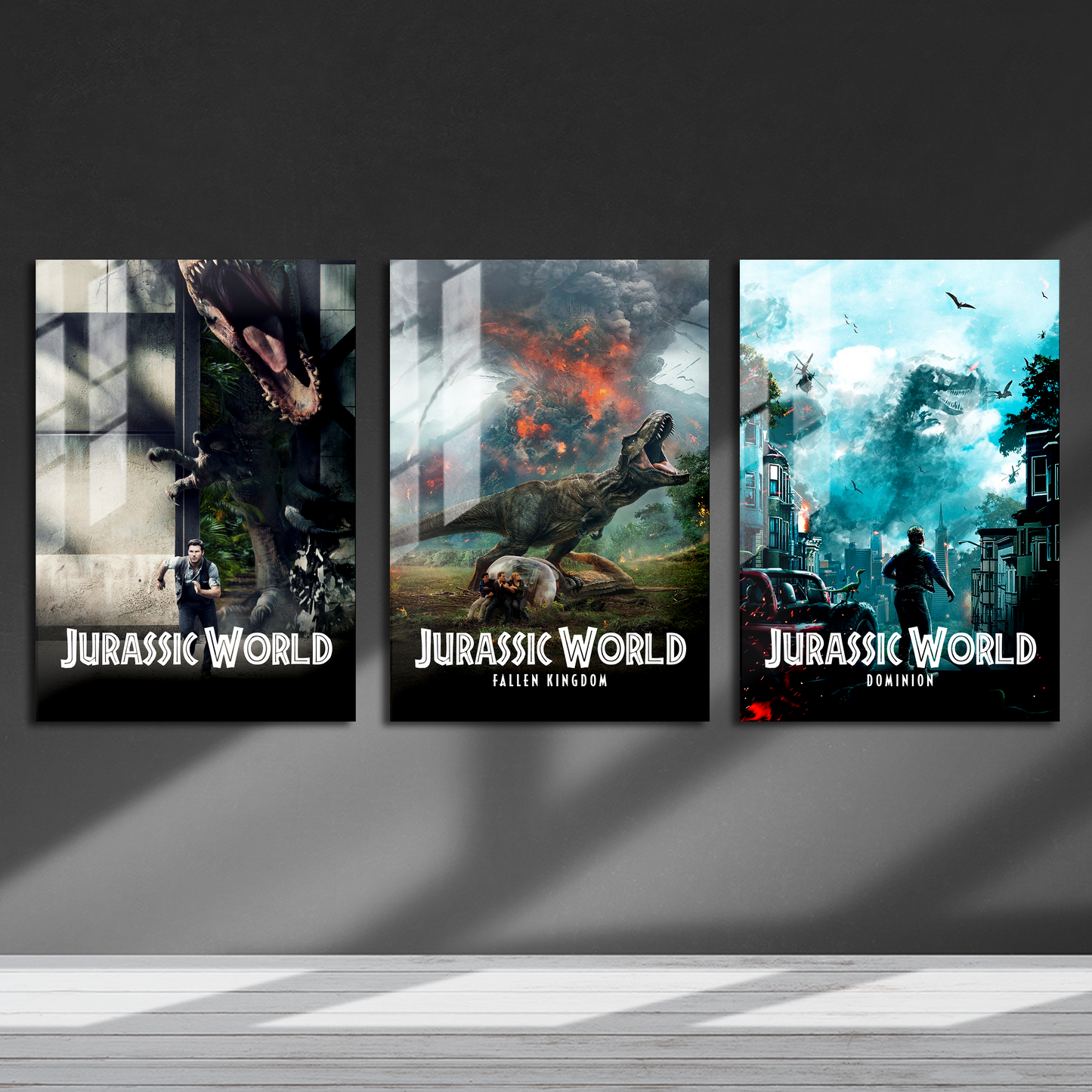 Jurassic World Classic Trilogy Poster Set