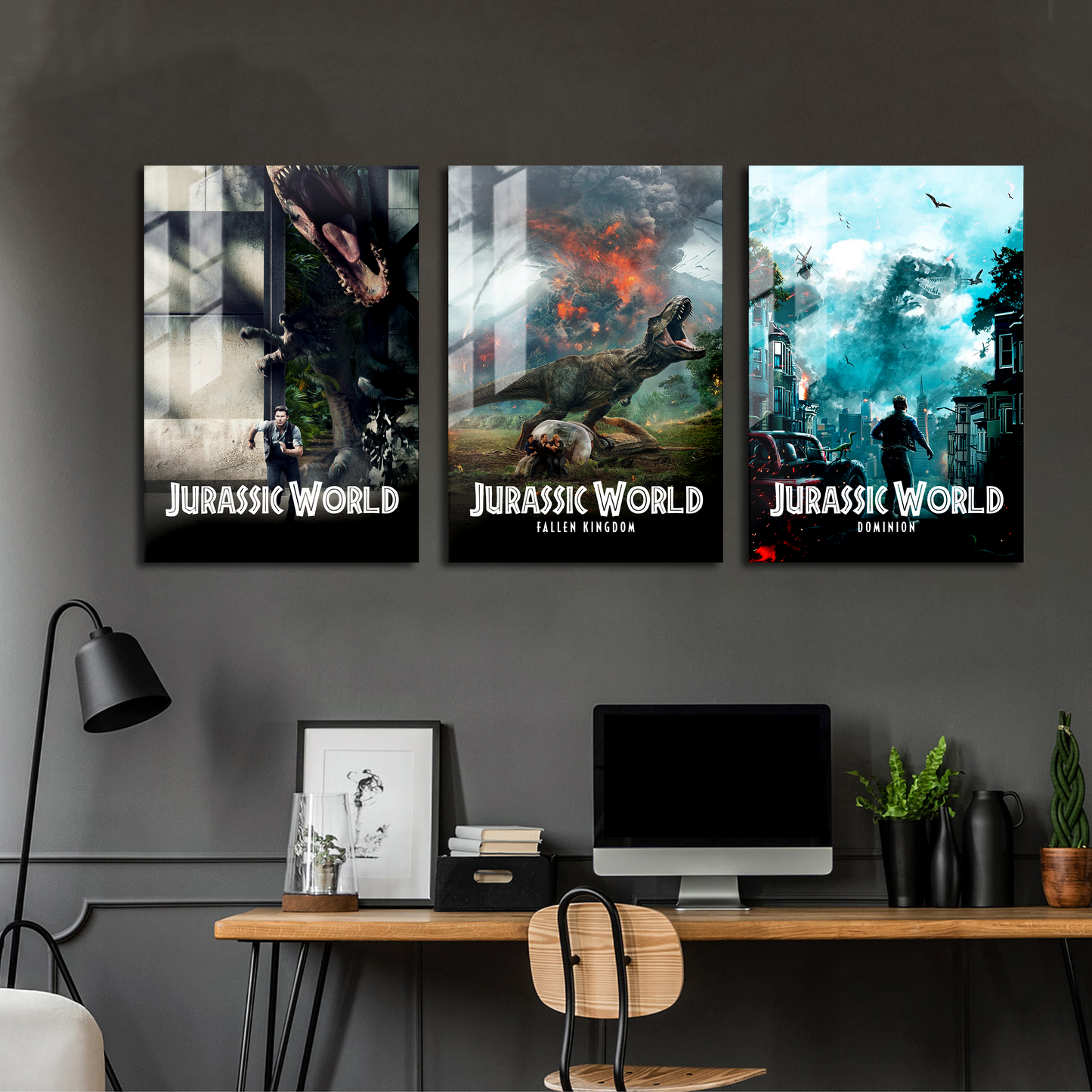 Jurassic World Classic Trilogy Poster Set