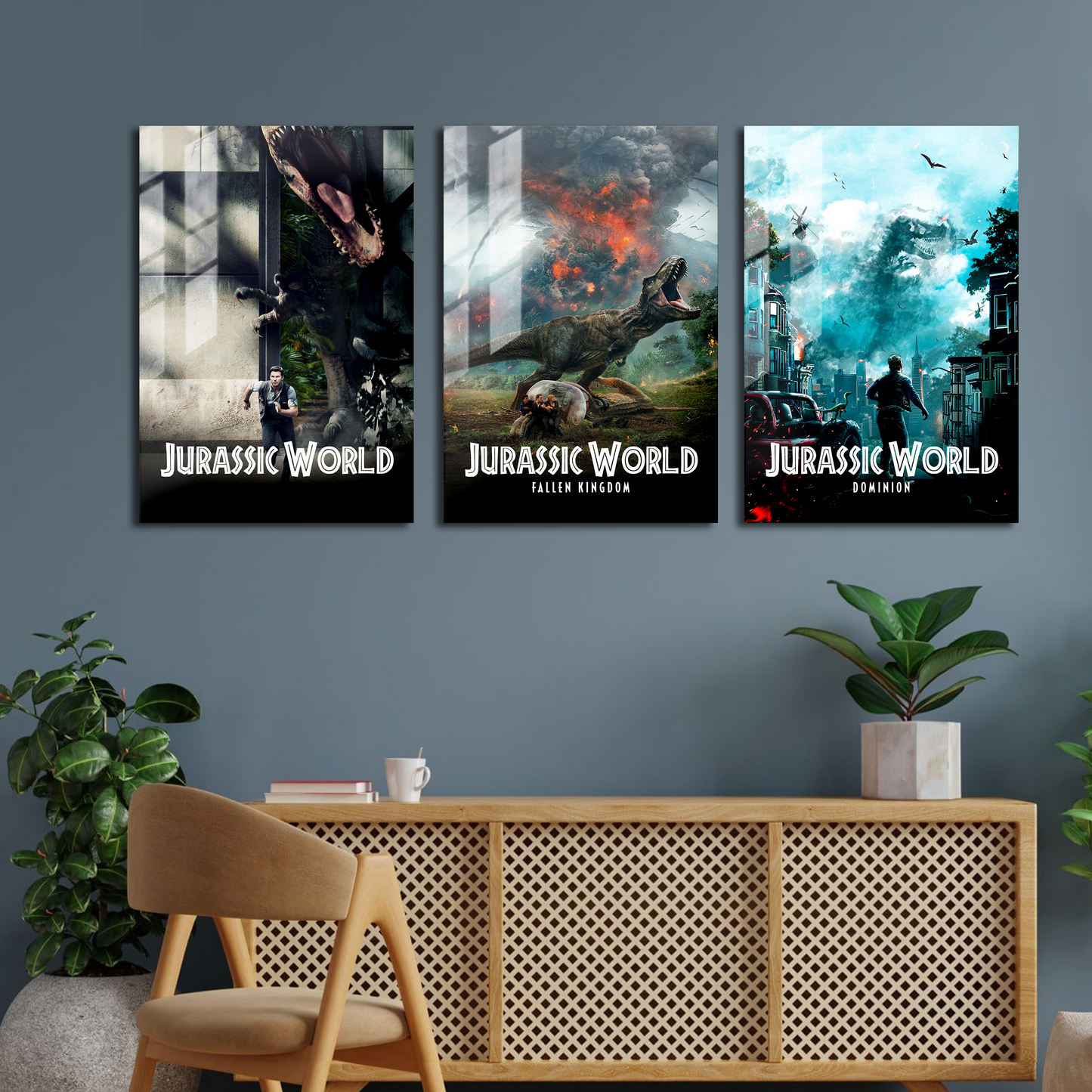 Jurassic World Classic Trilogy Poster Set