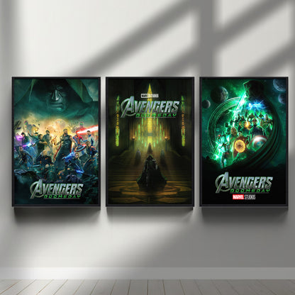 Avengers Doomsday Trilogy Movie Poster Set