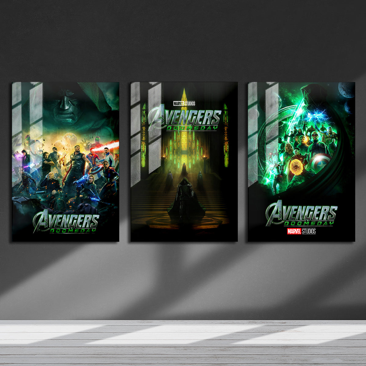 Avengers Doomsday Trilogy Movie Metal Poster Set