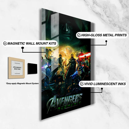 Avengers Doomsday Trilogy Movie Metal Poster Set