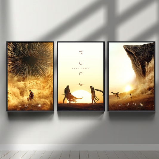 Dune Trilogy Movie Metal Poster Set