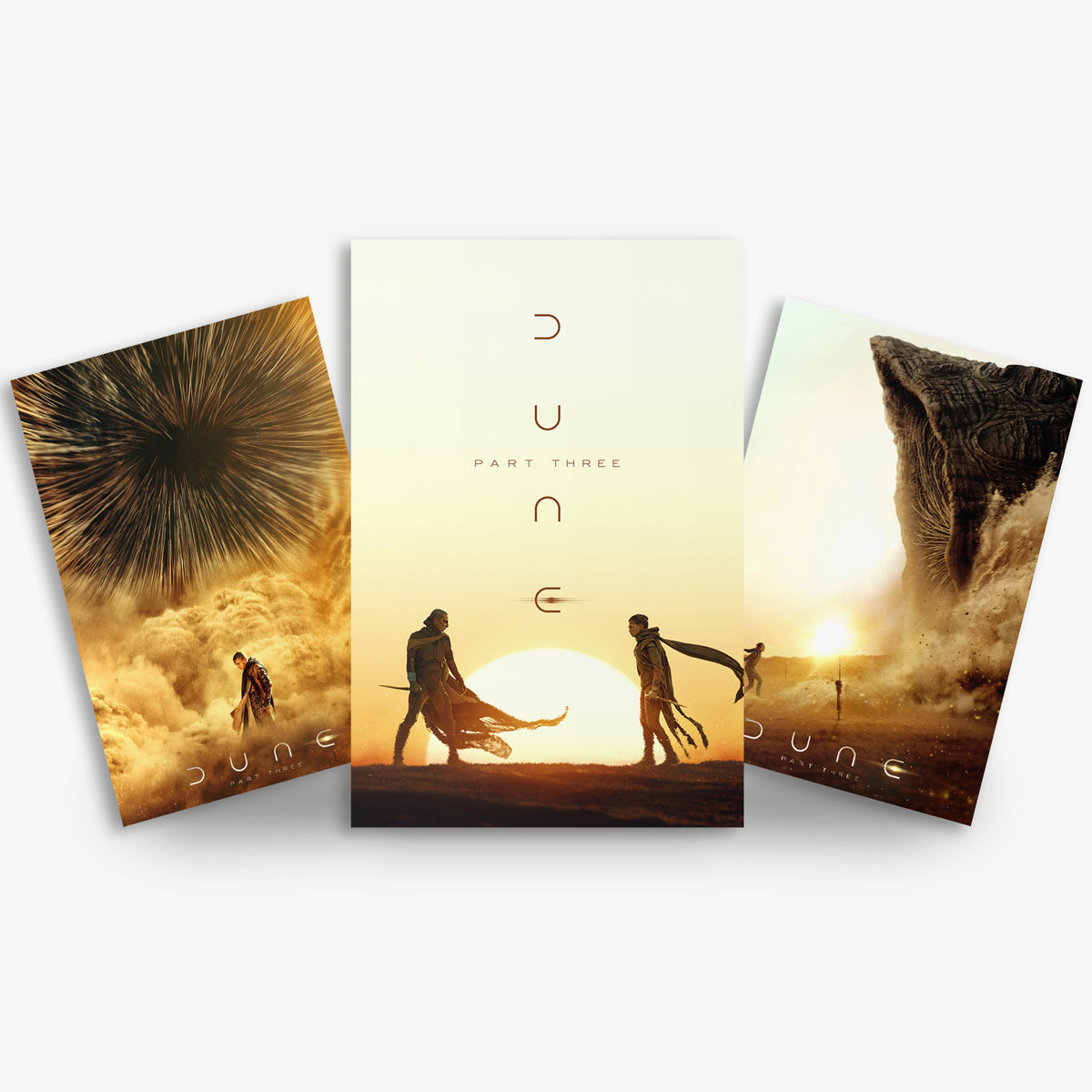Dune Trilogy Movie Metal Poster Set