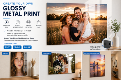 Portrait Metal Poster Print - Upload & Create
