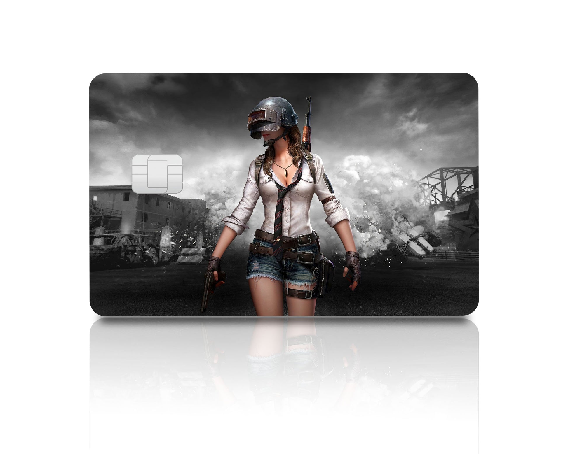 Flex Designs Credit Card PUBG Girl Full Skins - Game PUBG & Debit Card Skin