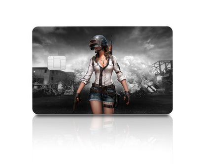 Flex Designs Credit Card PUBG Girl Full Skins - Game PUBG & Debit Card Skin