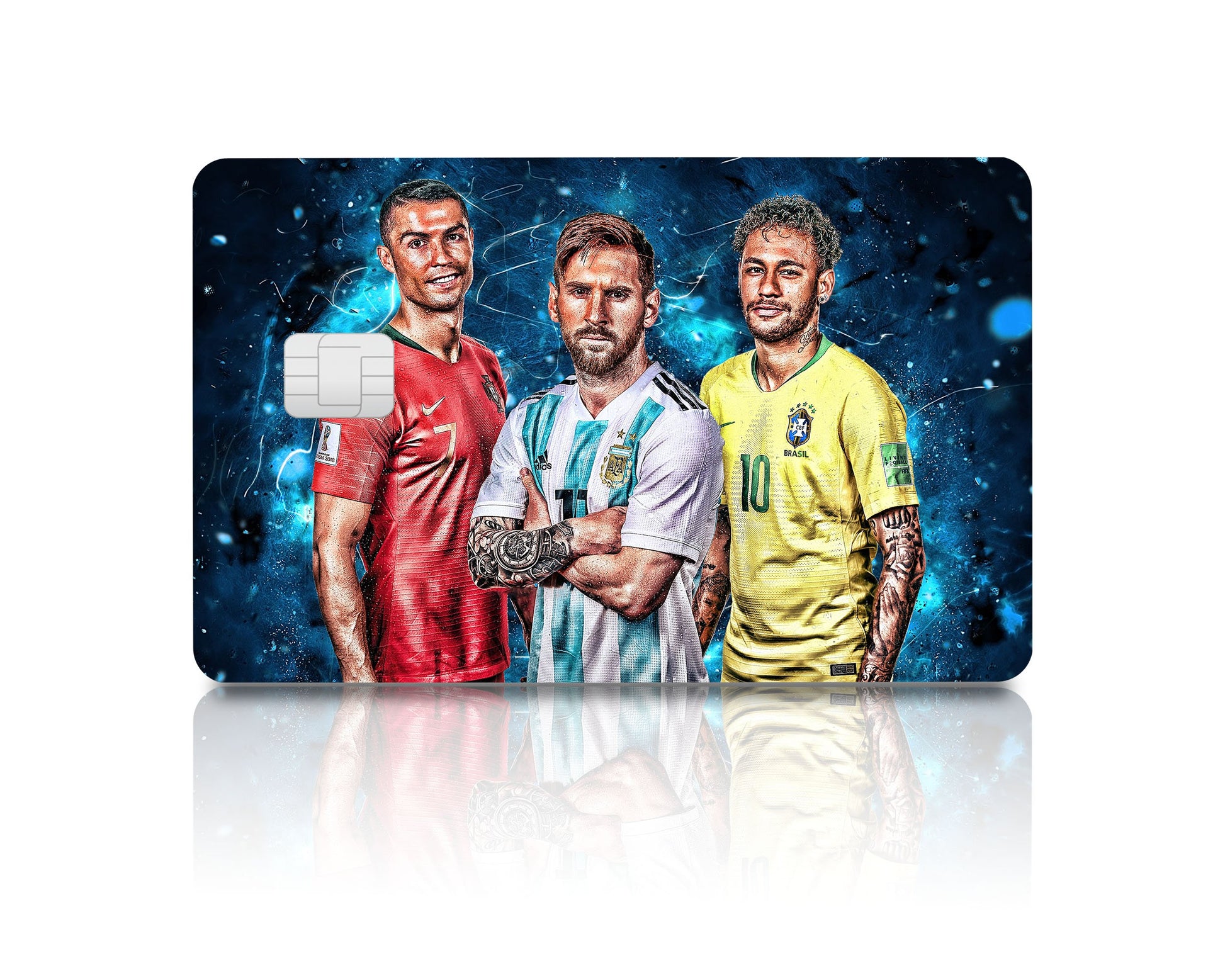 Flex Designs Credit Card Ronaldo Messi Neymar GOAT Full Skins - Sports Soccer & Debit Card Skin