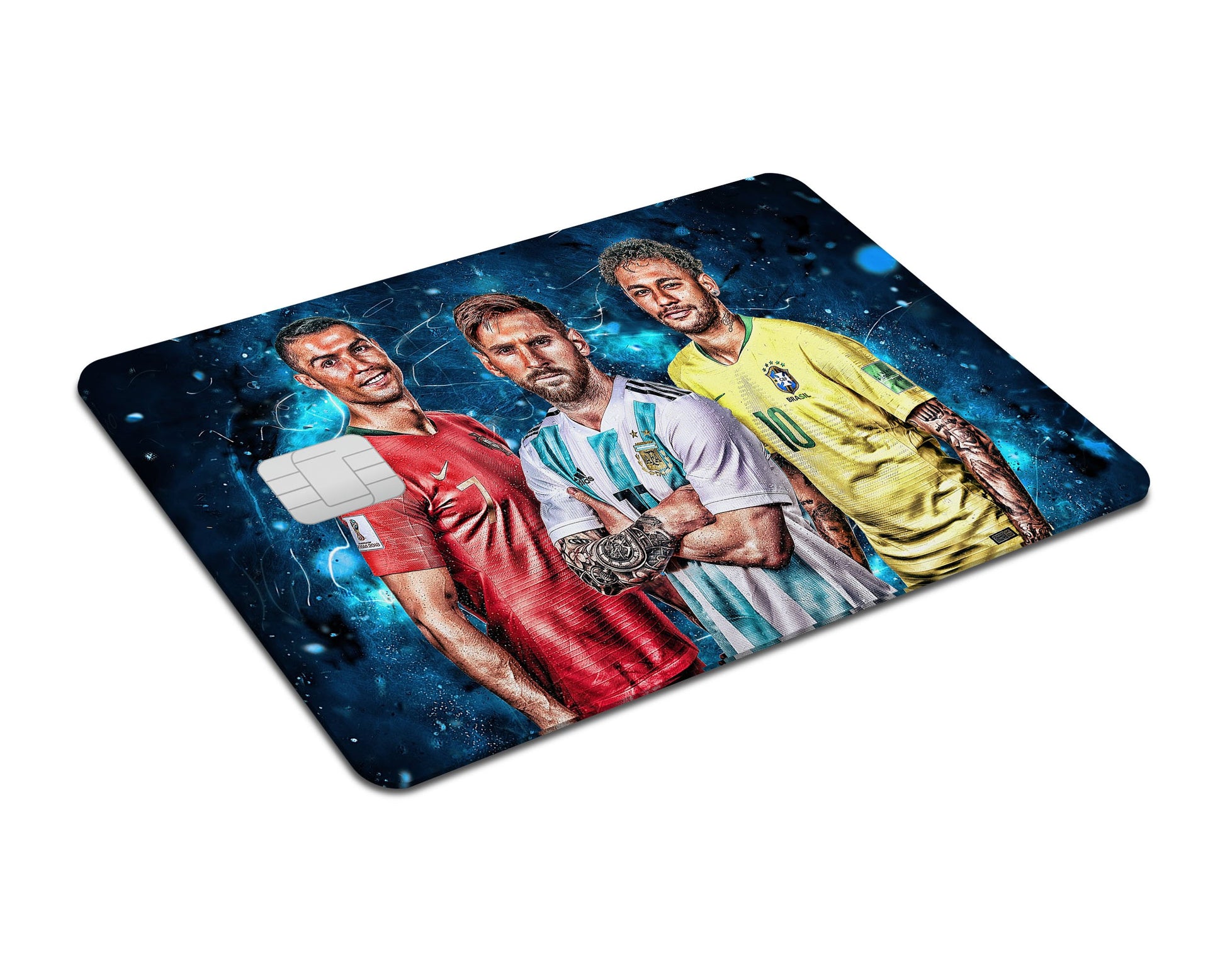 Flex Designs Credit Card Ronaldo Messi Neymar GOAT Full Skins - Sports Soccer & Debit Card Skin