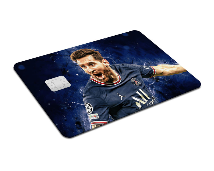 Flex Designs Credit Card PSG Messi Celebration Full Skins - Sports Soccer & Debit Card Skin